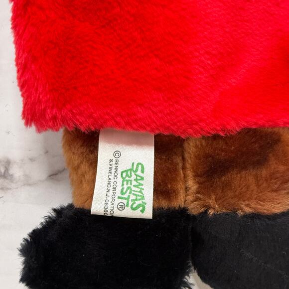 Vintage Santa's Best Reindeer Hand Puppet 15" Christmas Red Nose Plush - Picture 4 of 6